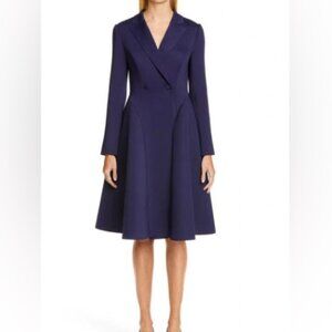 Badgley Mischka - Cobalt Blue Stretch Scuba Wrap Dress